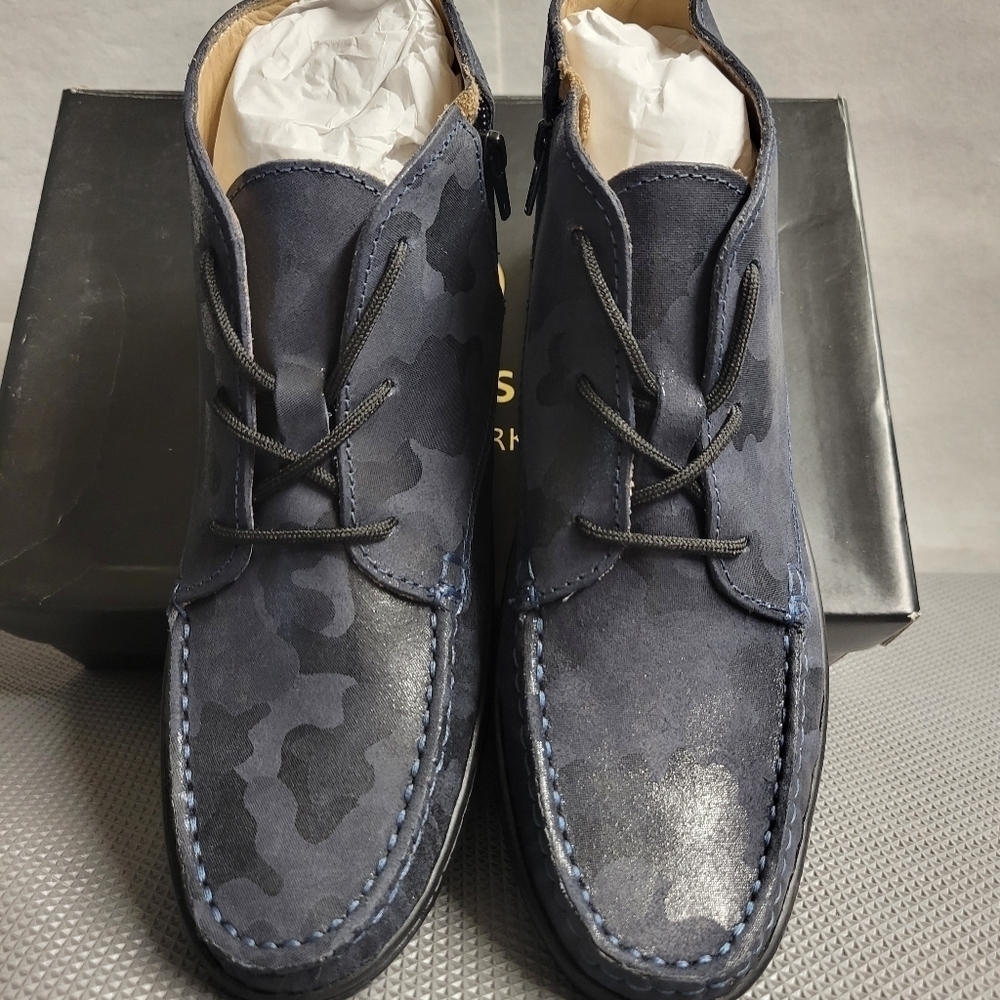 NIB Marc Joseph Houston Camo Blue Kids Bootie